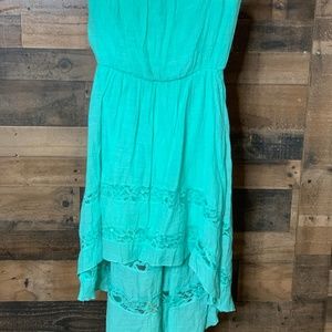 Teal High-Low Dress